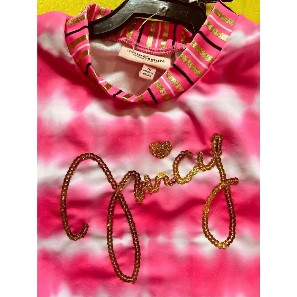 NWT❤️Juicy Couture Girls Tankini Swim Set sz10
